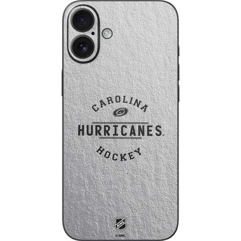 NHL Carolina Hurricanes Black Text iPhone 16 Plus Skin
